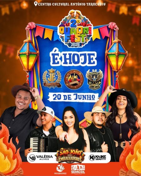 Hoje é dia de celebrar a cultura, a tradição e a alegria do nosso povo no 2º QuadriFest.