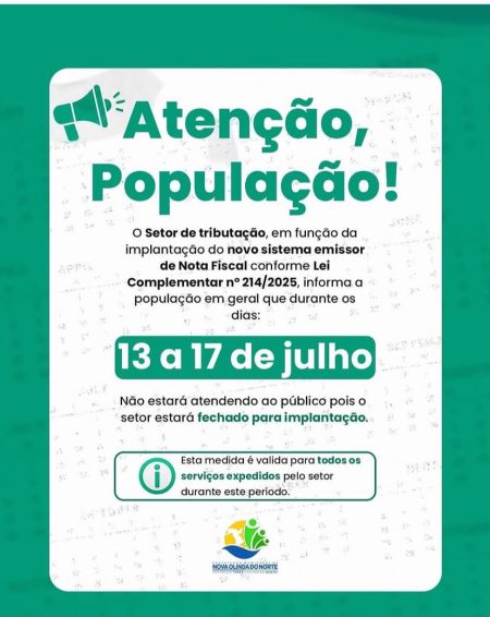 AVISO IMPORTANTE