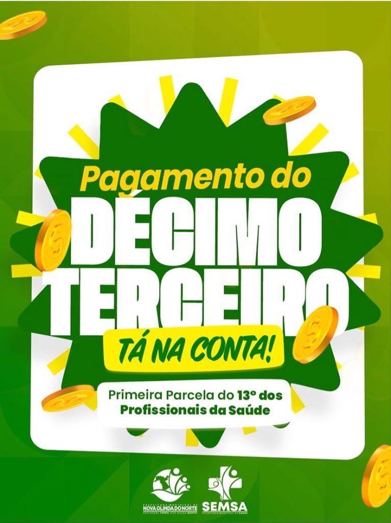 Primeira parcela do 13º salário dos profissionais da saúde já está disponível em conta.