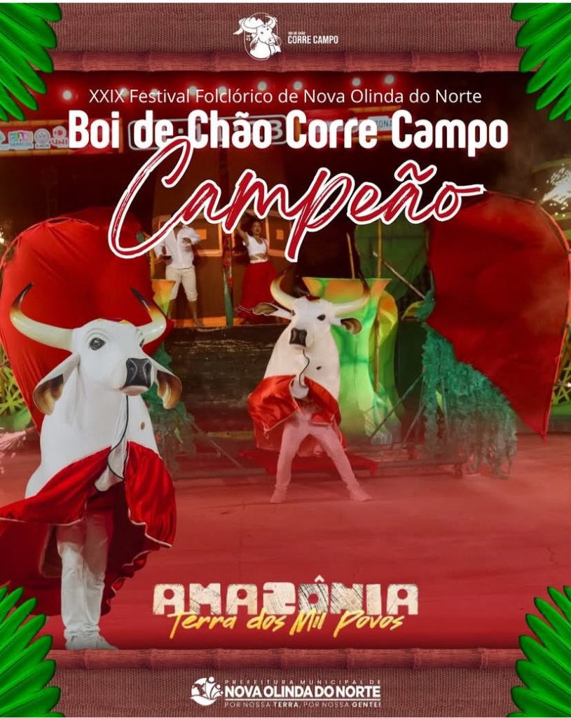 Boi de Chão Corre Campo emociona o público com o tema “Amazônia: Terra dos Mil Povos”