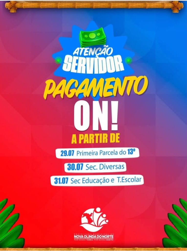 Pagamento em dia é compromisso com quem trabalha pelo nosso município.